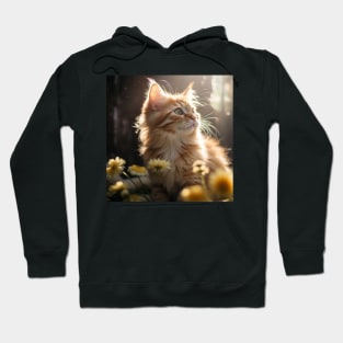 Orange kitten in the sunlight Hoodie